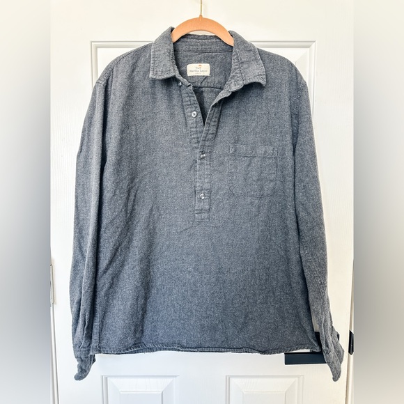 Marine Layer Men’s Charcoal Button Shirt - Size Medium - Picture 1 of 8